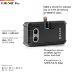 FLIR ONE Pro Thermal Imaging Camera for iPhone iOS, Professional Grade Thermal Camera for Smartphones, with VividIR and MSX Image Enhancement Technology